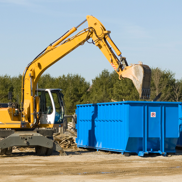 what size residential dumpster rentals are available in Unity NH